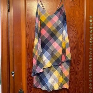 Patagonia plaid lace up organic cotton tunic top 6